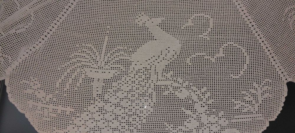 Toalha Redonda em Crochet