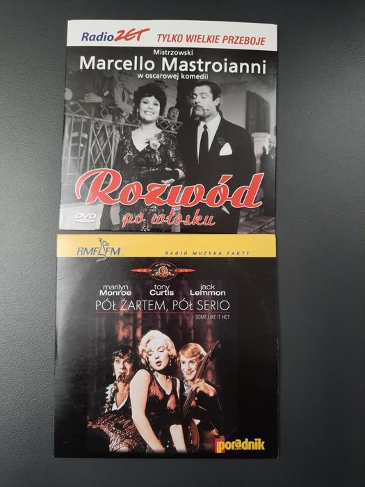 DVD komedie pół żartem pół serio oraz rozwód po włosku