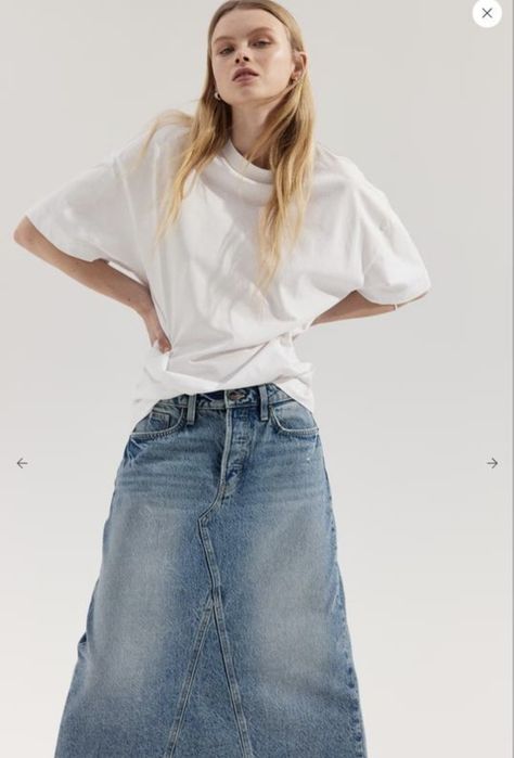 Максі юбка джинсова H&M