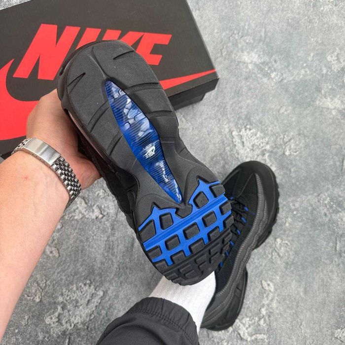 !SALE! Nike Air Max 95 Black Grey Blue Premium 41 42 43 44 45 найк айр макс am95