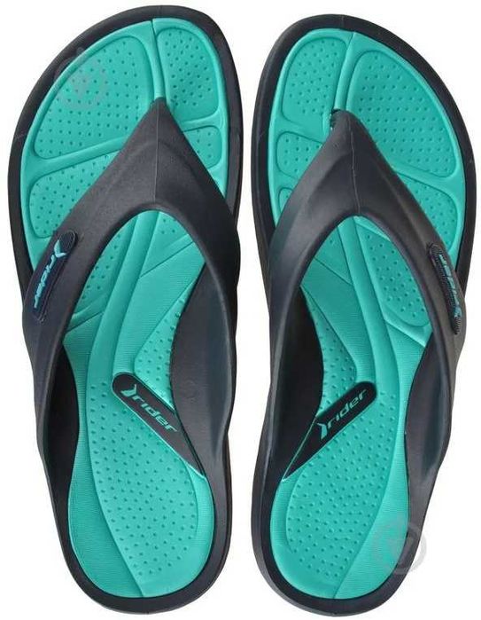 Вьетнамки Rider Cape VII AD FF  черно-бирюзовый шлепанцы сандали