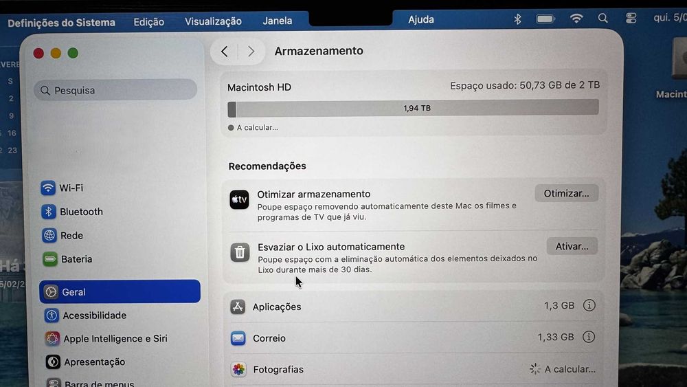 MacBook Air 15' M2 16GB SSD 2T Cinza em estado novo