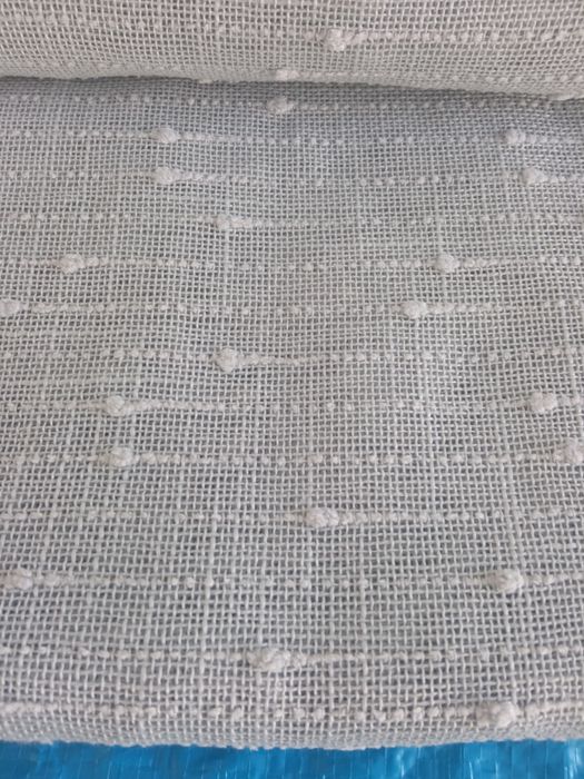 Conjunto de 3 cortinados - 2 branco+1 cinza clarinho