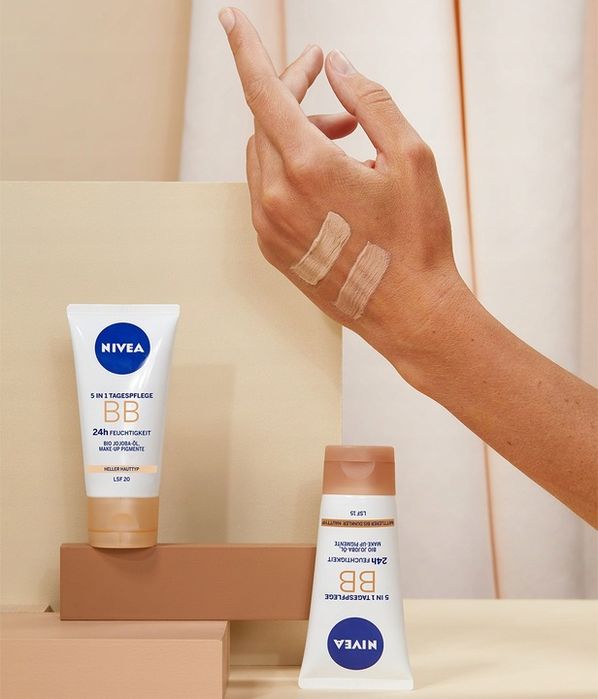 nivea bb krem 5w1 nawilżający spf15 odcień ciemny