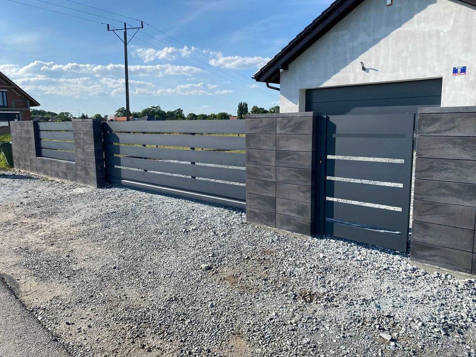 Bloczek pustak modułowy gładki na ogrodzenie Roma Horizon NERO