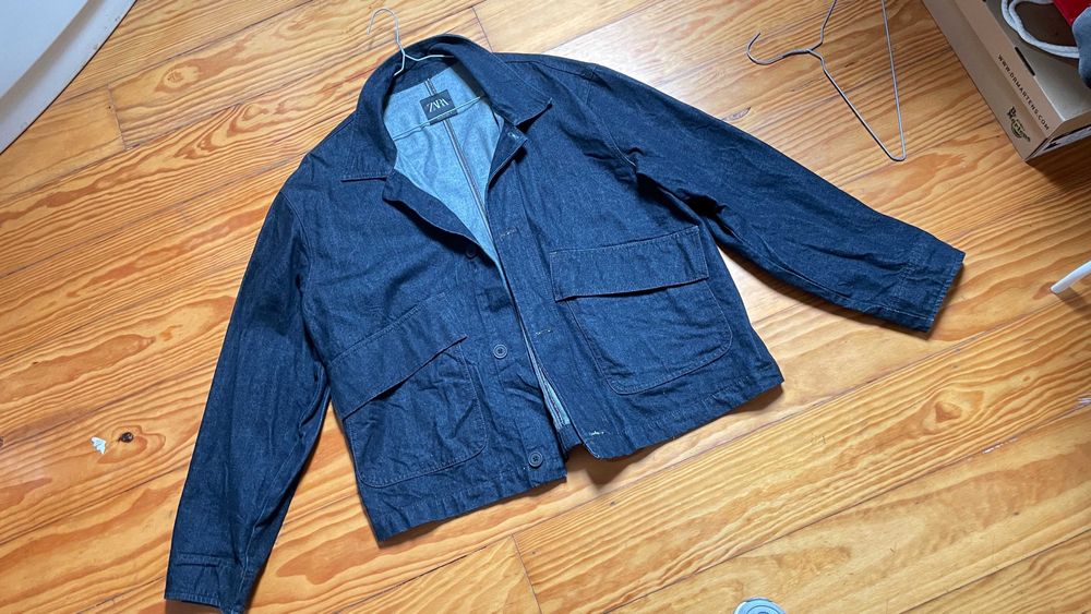 Casaco de Ganga Zara Dark Blue - Tamanho L - NOVO (Nunca usado)