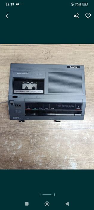 Продається касетний диктофон SANYO Memo-Scriber TRC-7030
Стан: Робочий