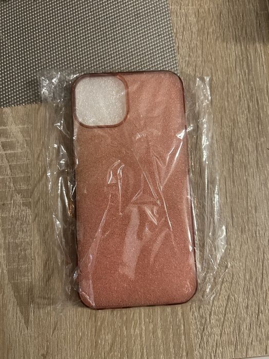 Etui przezroczyste brokatowe silikonowe różowe Iphone 14