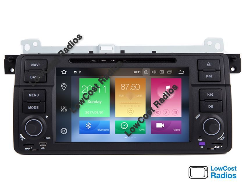 Rádio BMW E46 - IMITAR ORIGINAL • Android 15 • 2DIN Wifi GPS Serie 3