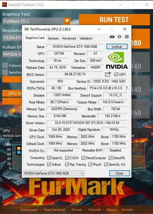 Відеокарта GeForce GTX 1060 Camo Squad 6G