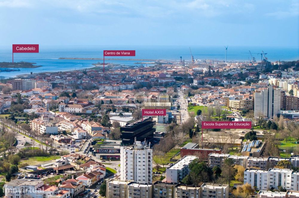 Apartamento T1, com 2 Varandas, Garagem na Meadela, Viana do Castelo
