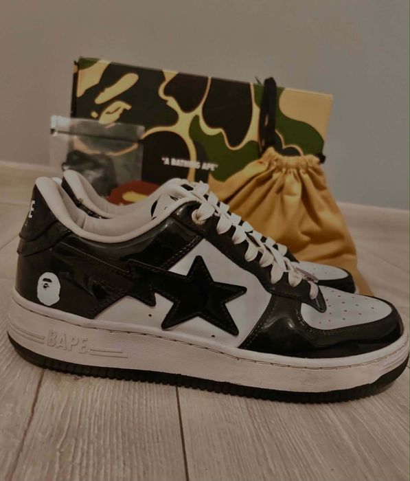 Buty Bape czarno białe