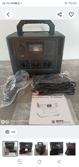 Потужна зарядна станція M9 (1200W / 1008Wh, пік 1800W) — 3 розетки, MPPT, повний комплект!