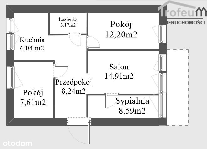 4 pokoje! Strzemięcin! Klimatyzacja! Loggia!