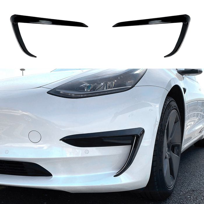 Накладки на протитуманні фари Tesla Model 3 2017-2024 чорний глянець