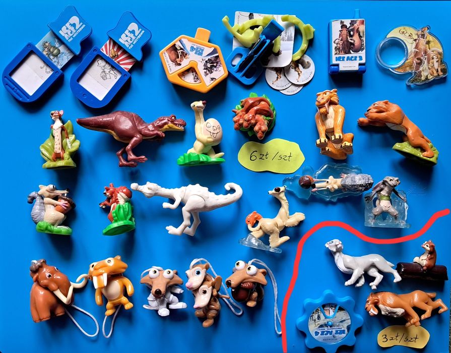 Figurki Epoka lodowcowa kinder , Rio , Shrek, Asterix