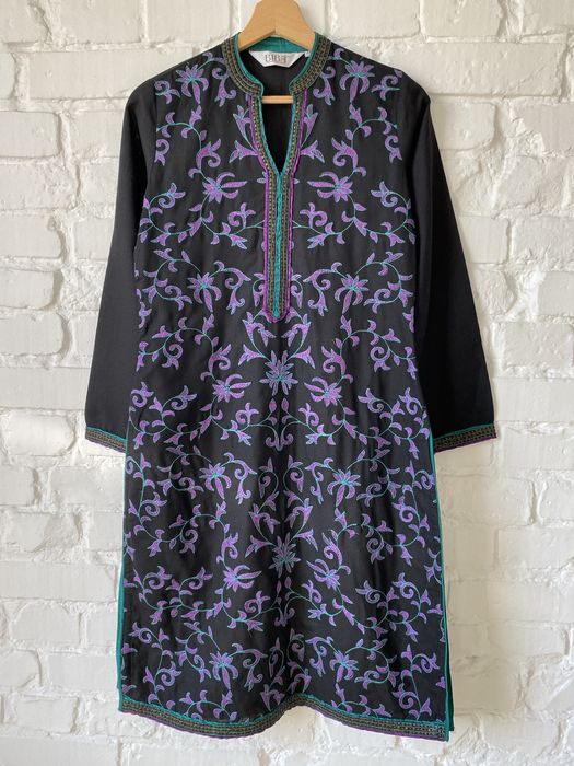 Haftowana sukienka vintage retro folk hippie etno boho