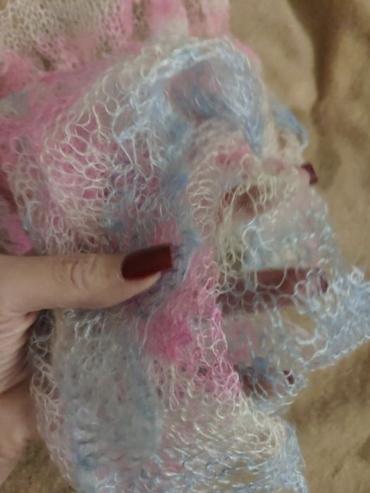 В'язана шаль хустка палантин павутинка