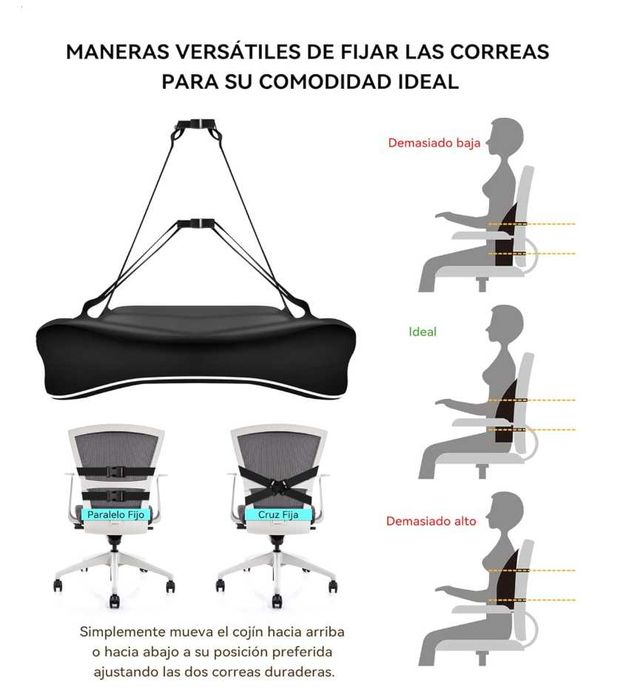 Almofada Lombar ergonómica novo – new lumbar cushion car/ office chair