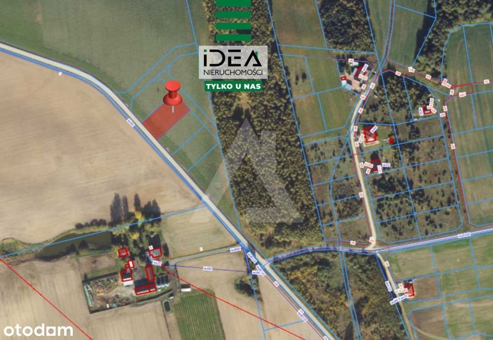 Działka na sprzedaż 1568 mkw Gliszcz