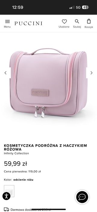 Kosmetyczka podrożna z haczykiem Puccini
