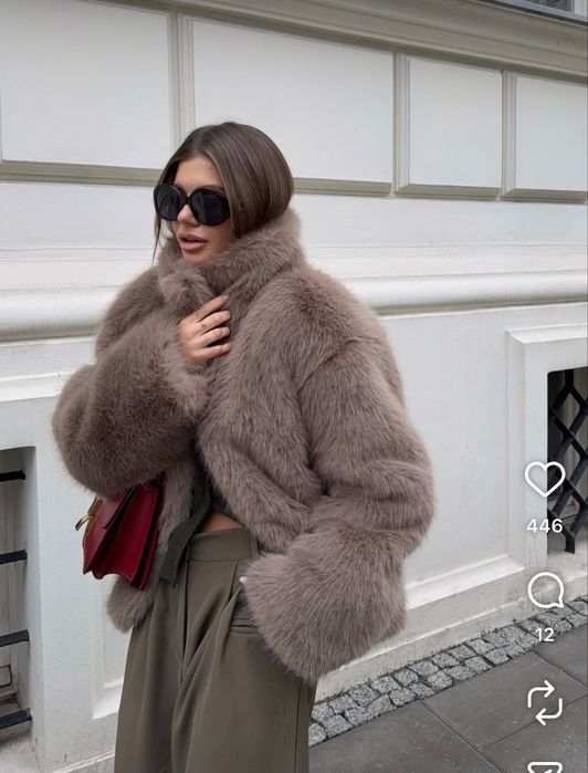 Шуба искусственная ,шубка ,эко мех ,куртка,шуба zara