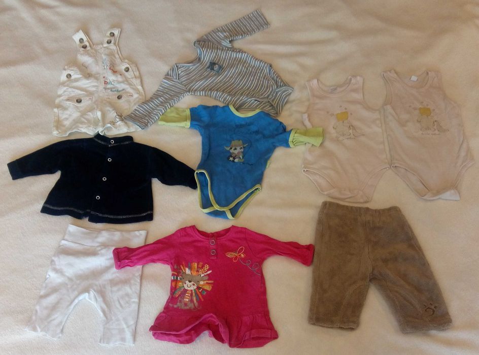 Ubranka dla dziewczynki (0-3 miesiące) 56, 56-62, 62 (17szt.) (Odzież)