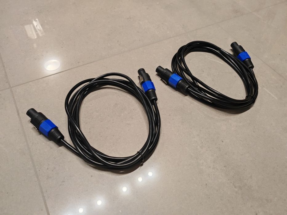 2 x kabel speakon - speakon 3,2 m kable do kolumn głośników