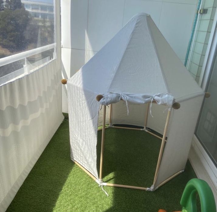 Tenda/Casinha em pano bege