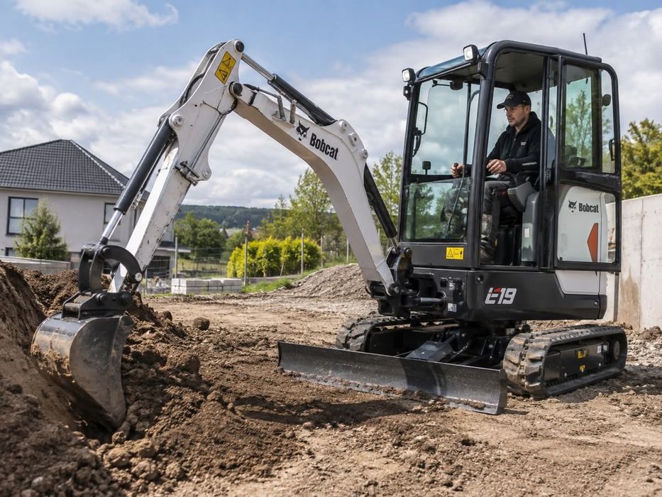 Usługi minikoparką  BOBCAT E19 – Bydgoszcz i okolice