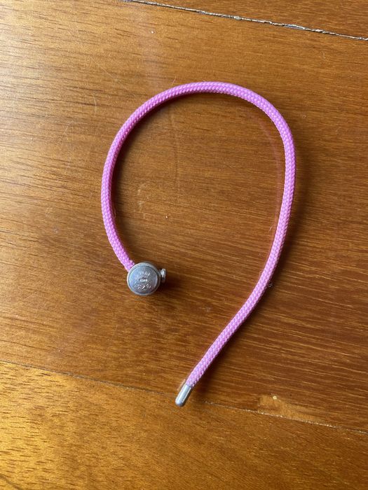Pulseira bacio junior cor de rosa prata 925