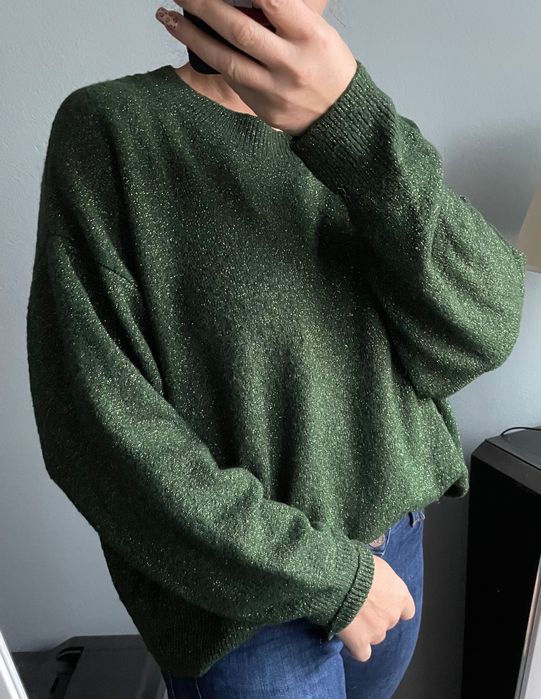 Błyszczący sweter XL