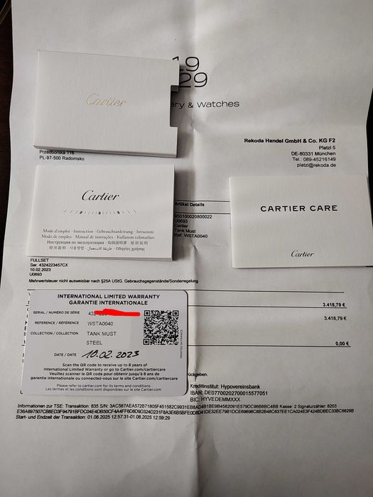 Cartier tank must xl