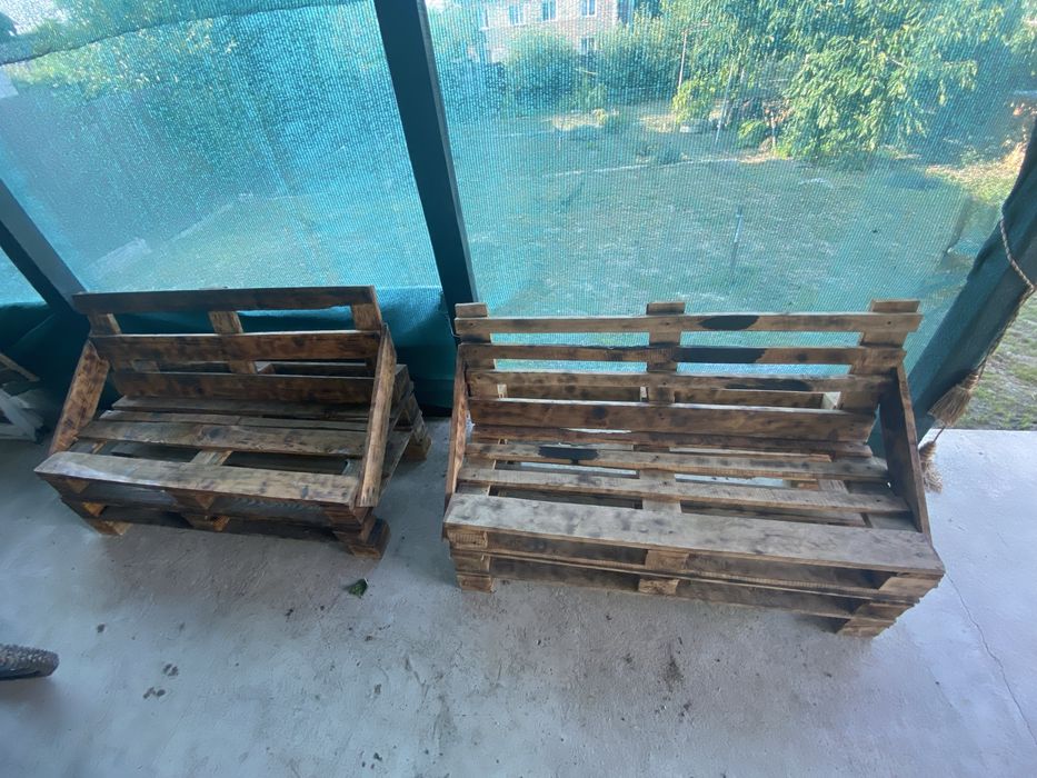 Лавки з піддонів (читайте опис там скидка) ціна за одну лавку
