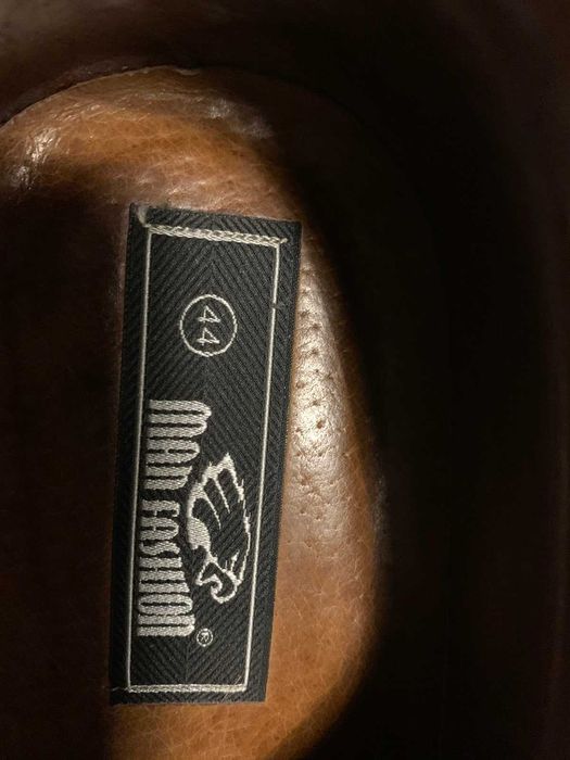 Buty eleganckie, kolor bordowo - brązowy, r. 44.  Skóra naturalna.
