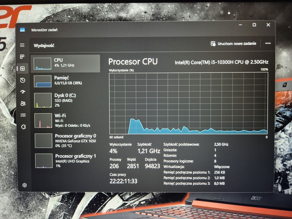 Nitro 5  16GB GTX1650 Win11 laptop GAMINGOWY IPS Acer Nitro 5