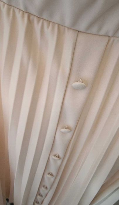 Reserved kremowa plisowana spódnica MIDI maxi L