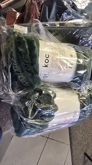 Narzuta na fotel dwie sztuki 70x160 butelkowa zielen