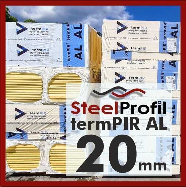 Płyty PIR poliuretan termPIR THERMANO Płyta PIR w okleinie ALUMINIUM