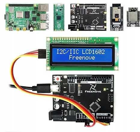 Wyświetlacza TWI Serial 16x2, Moduł Freenove IIC IIC LCD 1602
