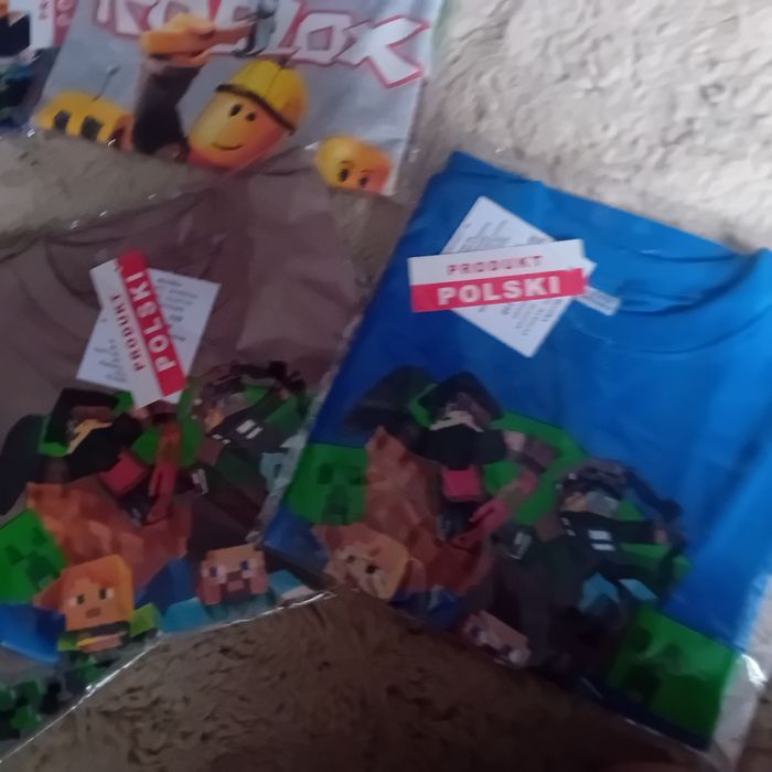 Koszulka krótki rękaw monecraft , roblox , bmw, audi wojan 104-164
