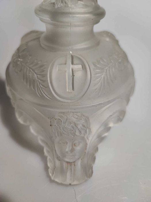 Przedwojenny świecznik,huta Ząbkowice M.Boska gorejące serce