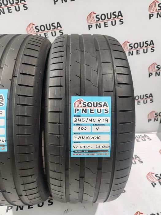 2 pneus semi novos 245-45R19 Hankook - Oferta dos Portes
