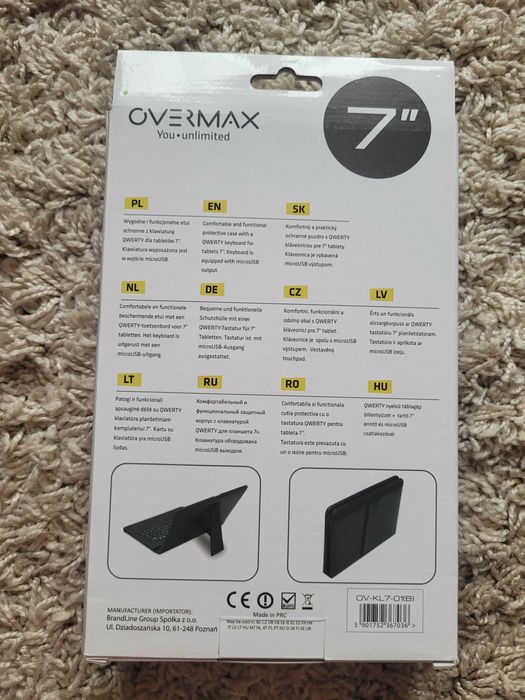 Nowe Czarne etui na tablet z klawiaturą