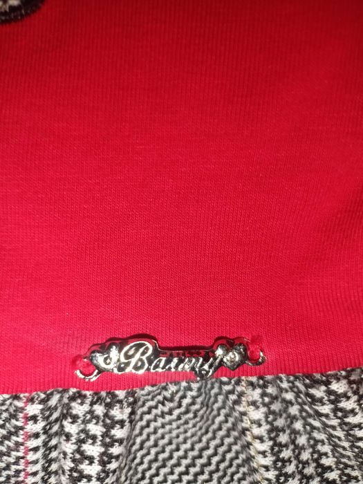 Komplet sukienki dziewczęce świąteczne dwupak rozm 98 i 104