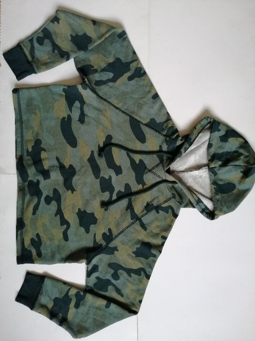 H&M HM Divided bluza krótka moro z kapturem roz S - jak nowa