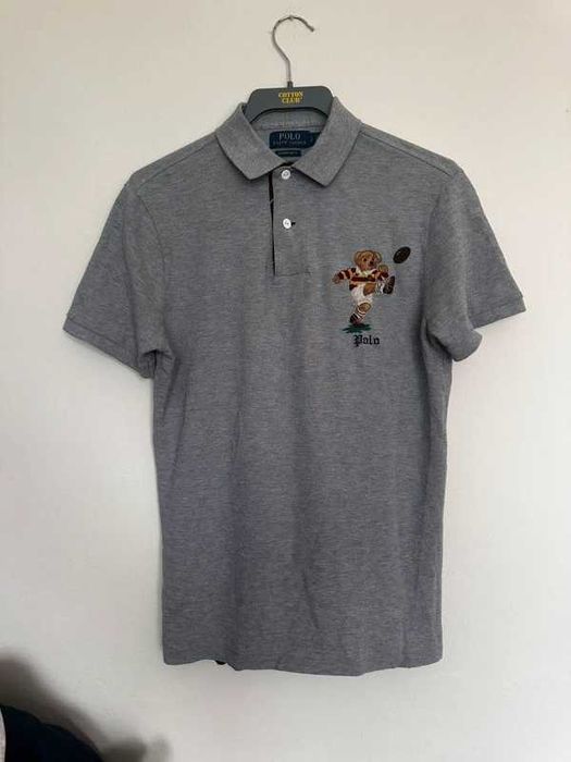 Polo Ralph Lauren Polo Bear Rugby – szare polo 100% bawełna NOWA