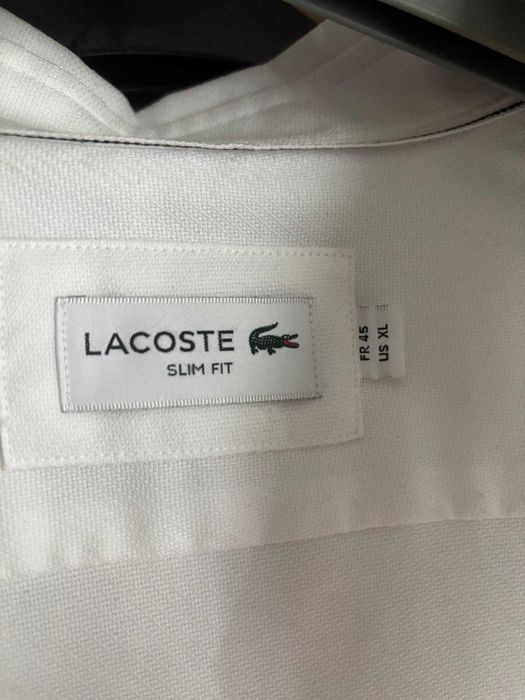 Сорочка чоловіча біла Lacoste Slim Fit розмір XL