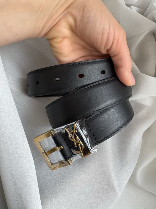 Ремінь YSL шкіра Yves Saint Laurent пасок пояс ремень кожа