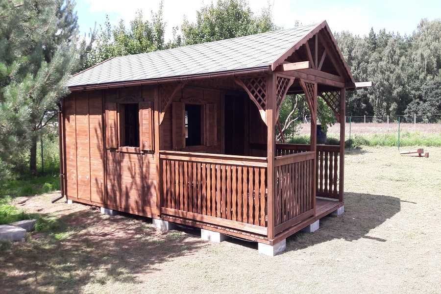 DOMEK PIOTRUŚ 3x7,5m 2-spadowy Impregnowany+Podłoga +Taras Producent